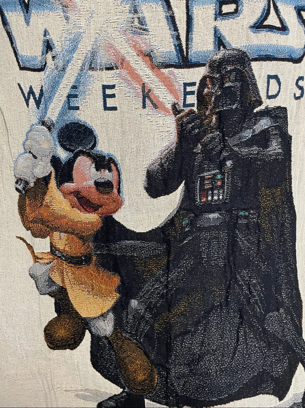 Walt Disney World Star Wars Mickey Mouse Obi Wan Kenobi Darth Vader Throw NWT